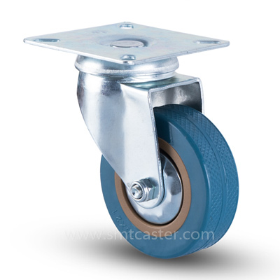 2.0-5.0 inch light 30-50kg blue-grey pvc top-plate caster wheel for furniture and cabinets