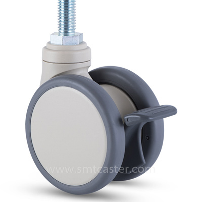 3.0-5.0 inch light 103-162kg off-white tpr top-plate caster wheel for commercial equipment