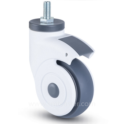 3.0-5.0 inch light 75-100kg grey tpr top-plate caster wheel for workshop carts
