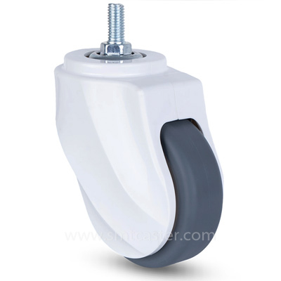 3.0-5.0 inch light 75-100kg grey tpr top-plate caster wheel for light warehouse trolleys