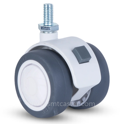 2.0 inch light 75-100kg grey tpr top-plate caster wheel for commercial equipment