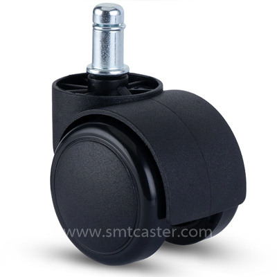 1.5-2.0 inch light 35-35kg grey tpr plug-in-stem caster wheel for furniture and cabinets