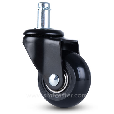 2.0-3.0 inch light 35-50kg transparent pu plug-in-stem caster wheel for furniture and cabinets