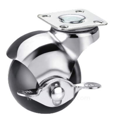 1.5-2.0 inch light 20-25kg grey tpr top-plate caster wheel for furniture and cabinets