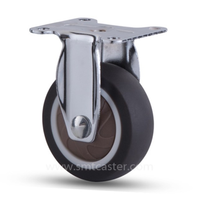 1.0-2.0 inch light 15-25kg grey tpr top-plate caster wheel for hospital carts