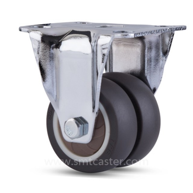1.0-2.0 inch light 15-25kg grey tpr top-plate caster wheel for furniture and cabinets